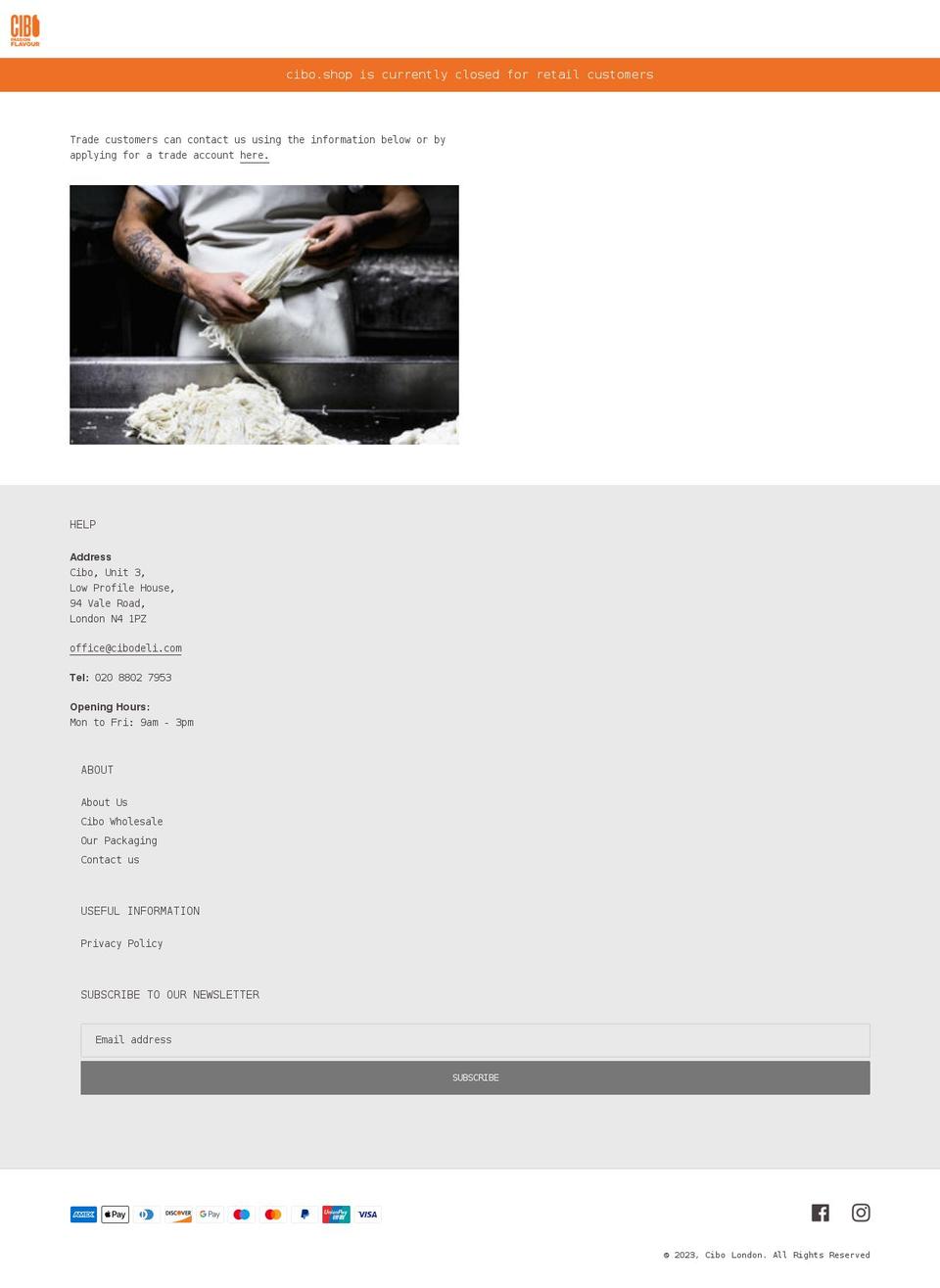 cibo.shop shopify website screenshot