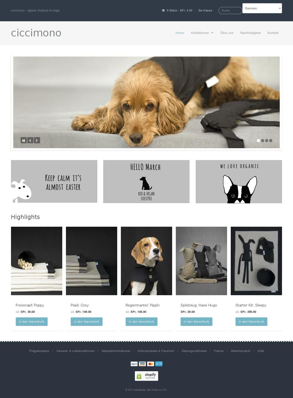 ciccimono.com shopify website screenshot