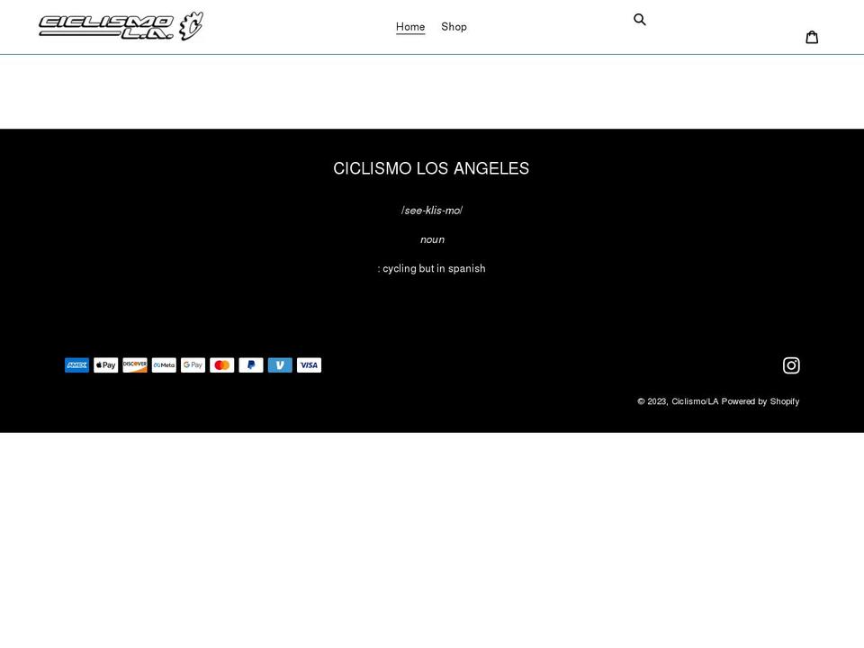 ciclismolosangeles.com shopify website screenshot