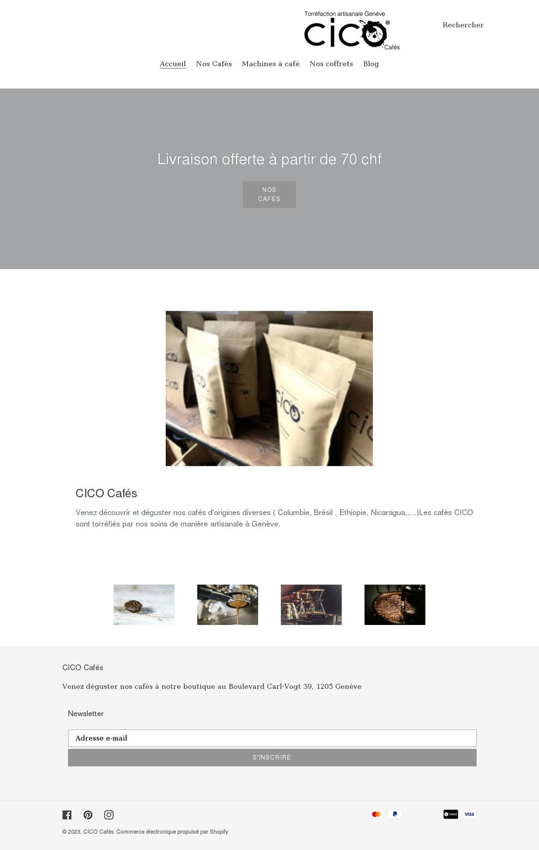 cicocafes.com shopify website screenshot