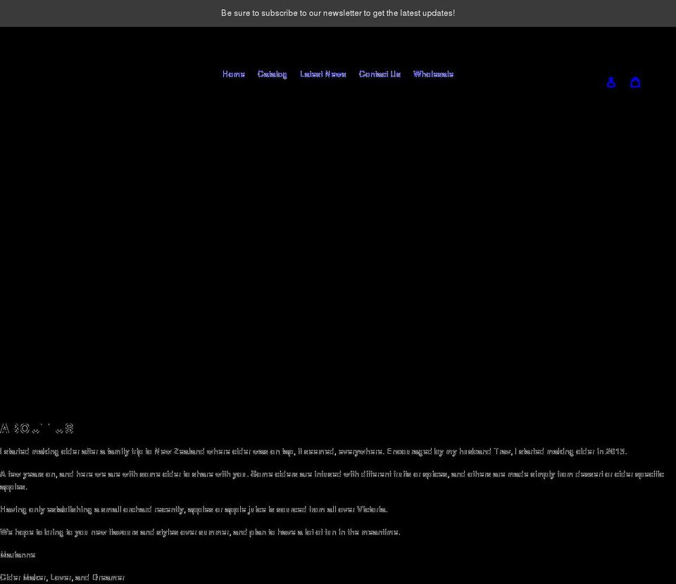 ciderinfusion.com shopify website screenshot