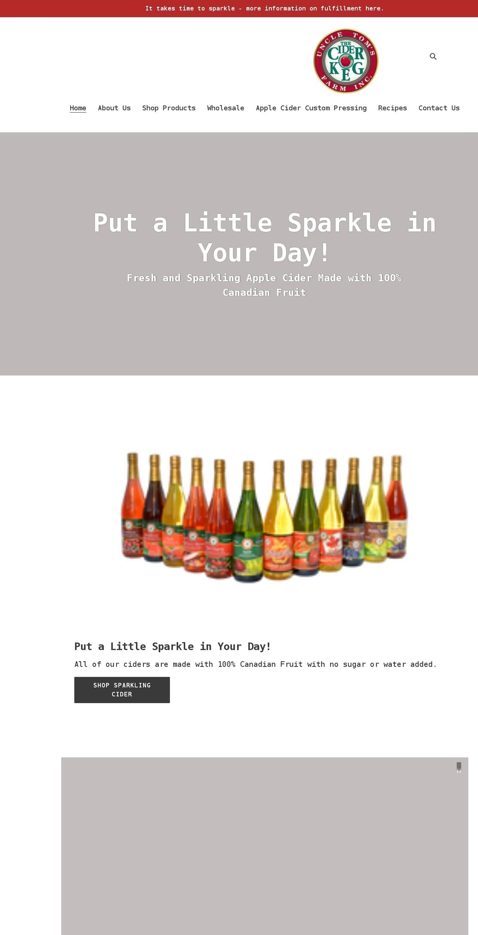 ciderkeg.com shopify website screenshot