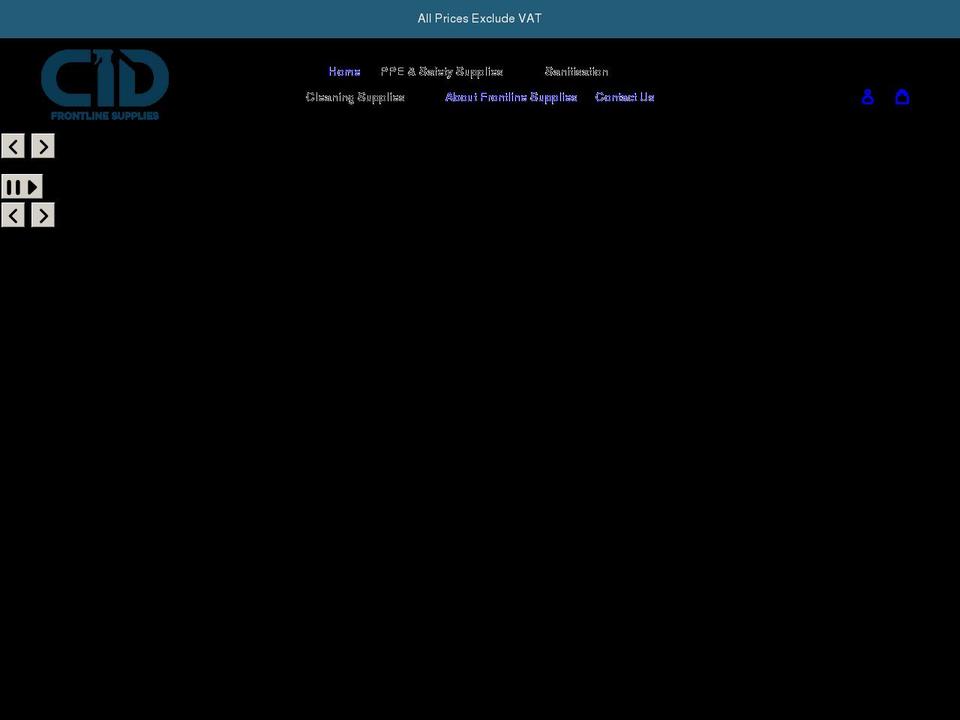 cidfrontlinesupplies.co.uk shopify website screenshot