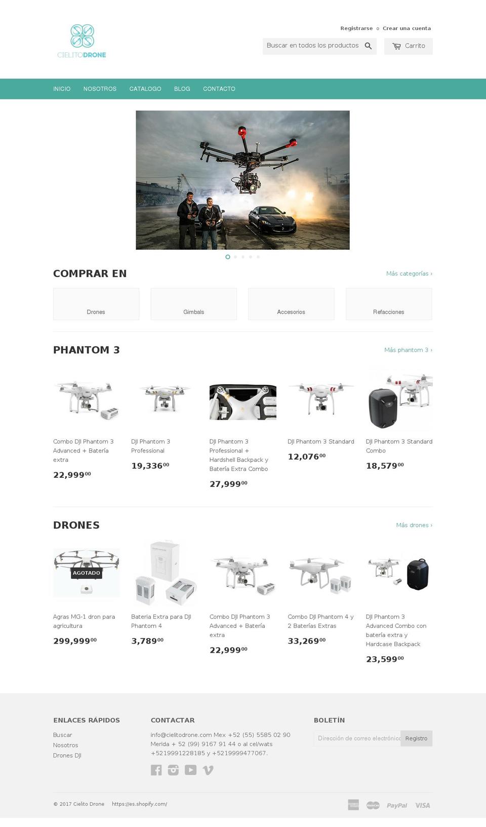 cielito-drone.myshopify.com shopify website screenshot