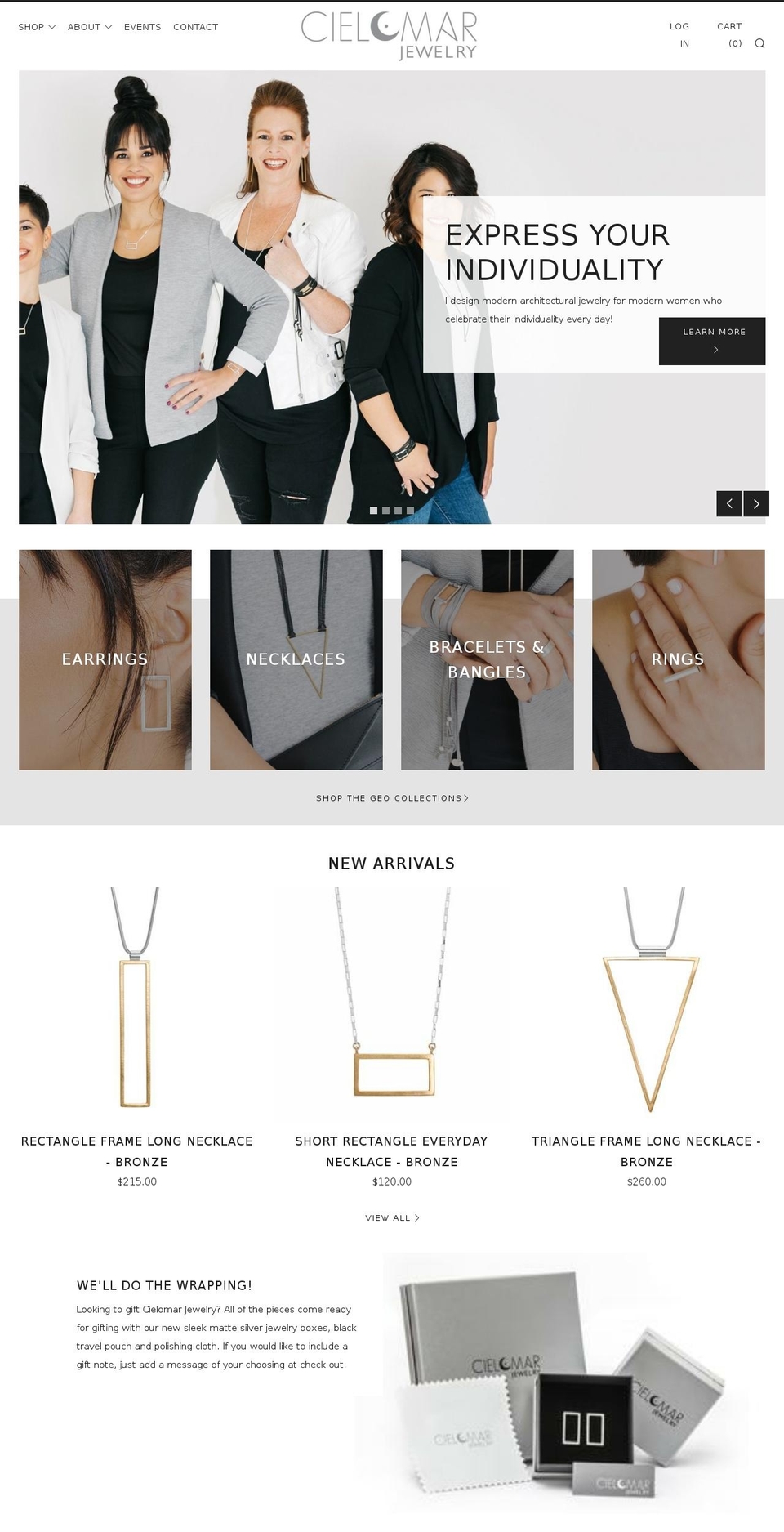 cielomarjewelry.com shopify website screenshot