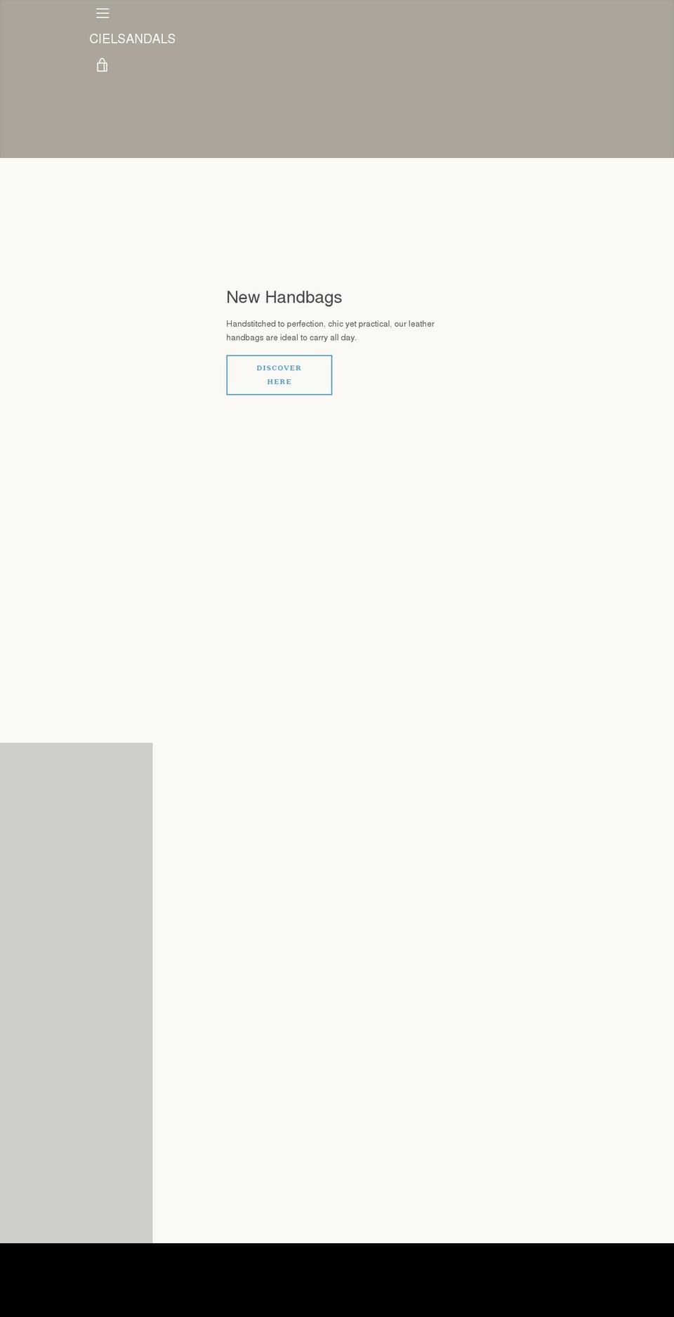 cielsandals.com shopify website screenshot