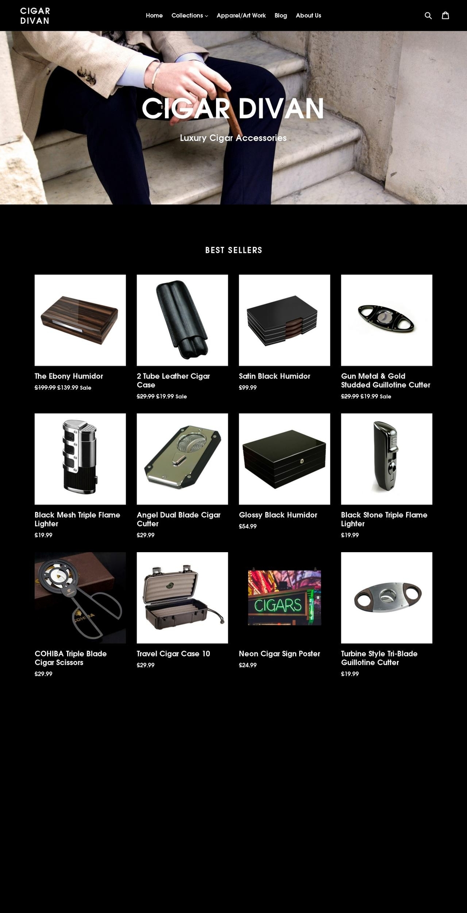 cigar-divan.com — Shopify storefront screenshot