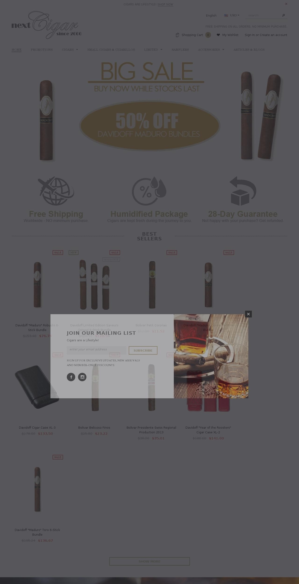 cigarjet.com shopify website screenshot