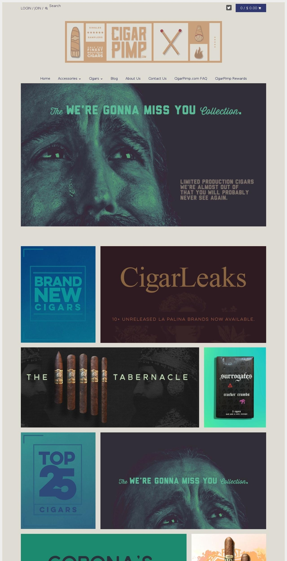 cigarpimps.com shopify website screenshot