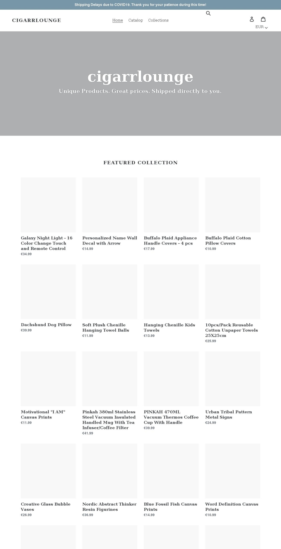 cigarrlounge.com shopify website screenshot