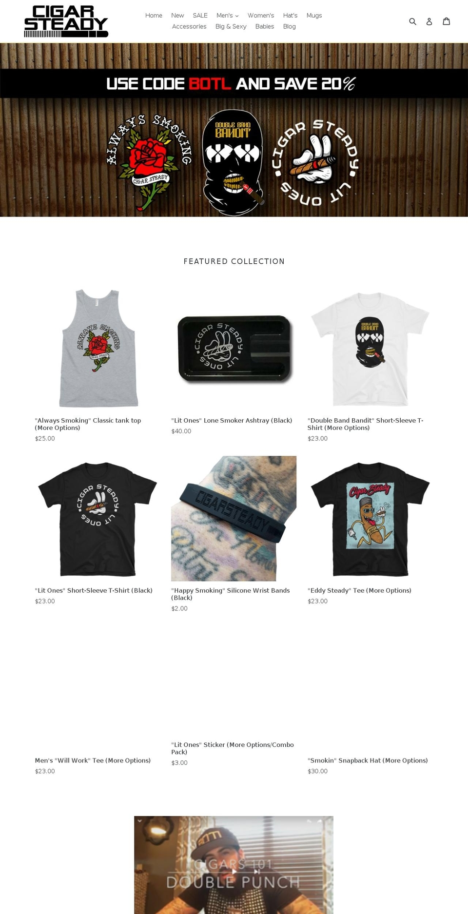 cigarsteady.com — Shopify storefront screenshot