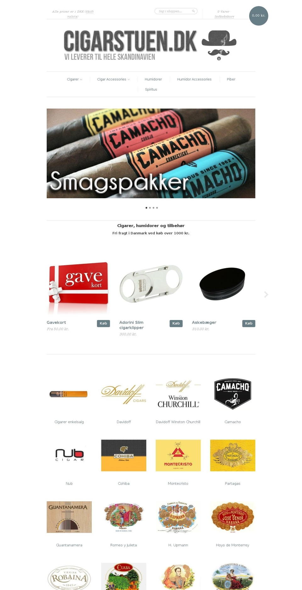 cigarstuen.dk shopify website screenshot