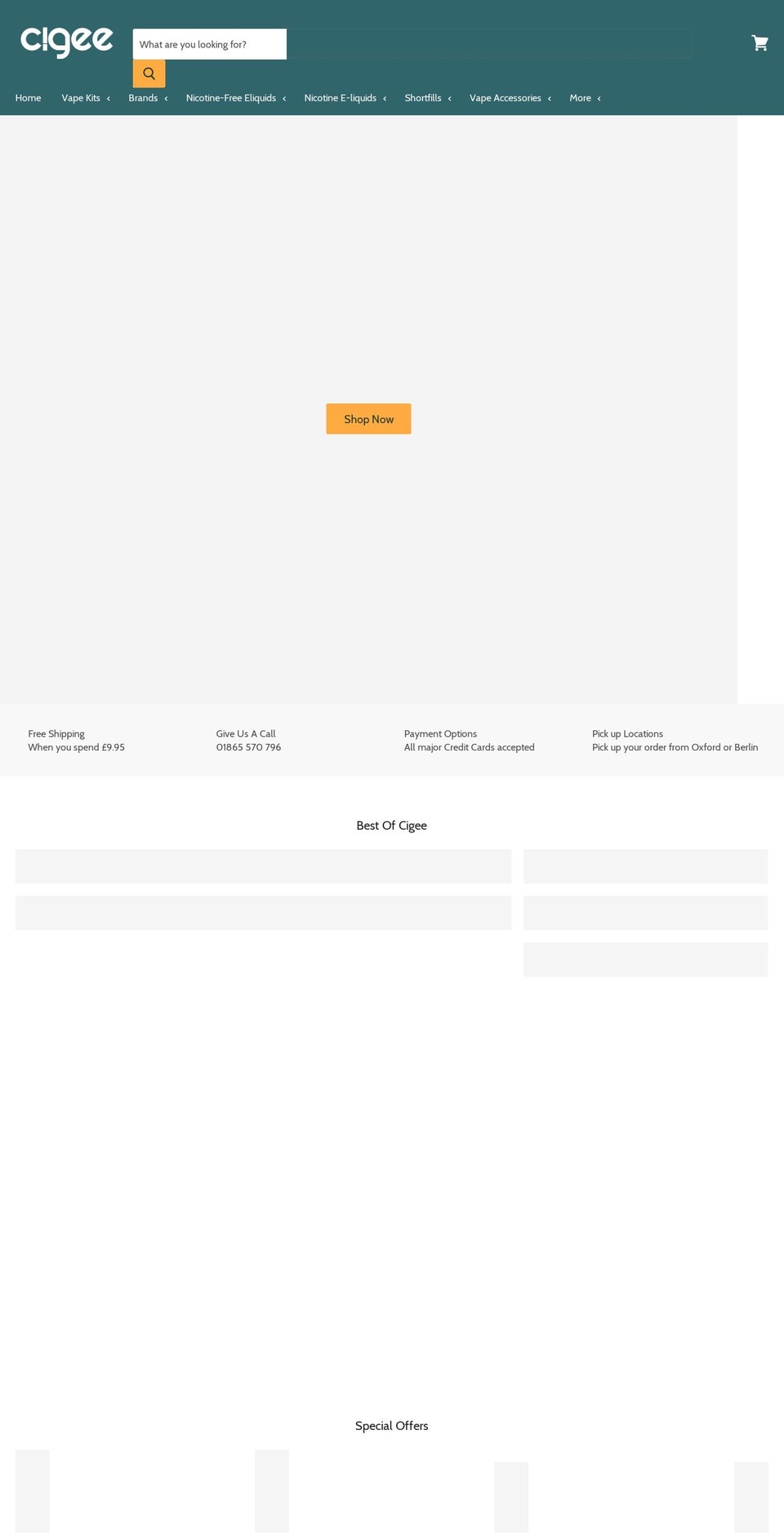 cigee.com shopify website screenshot