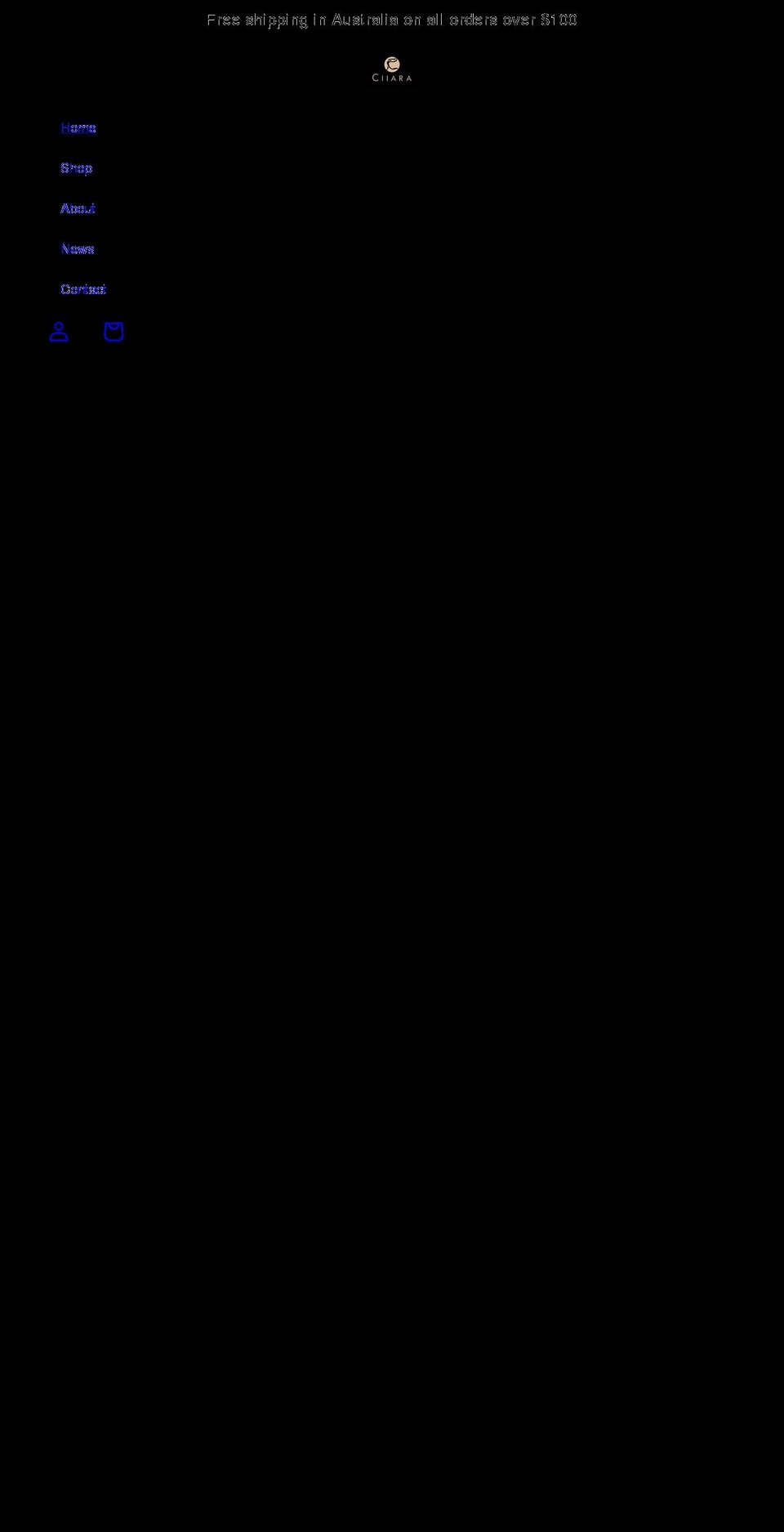 ciiara.com.au shopify website screenshot