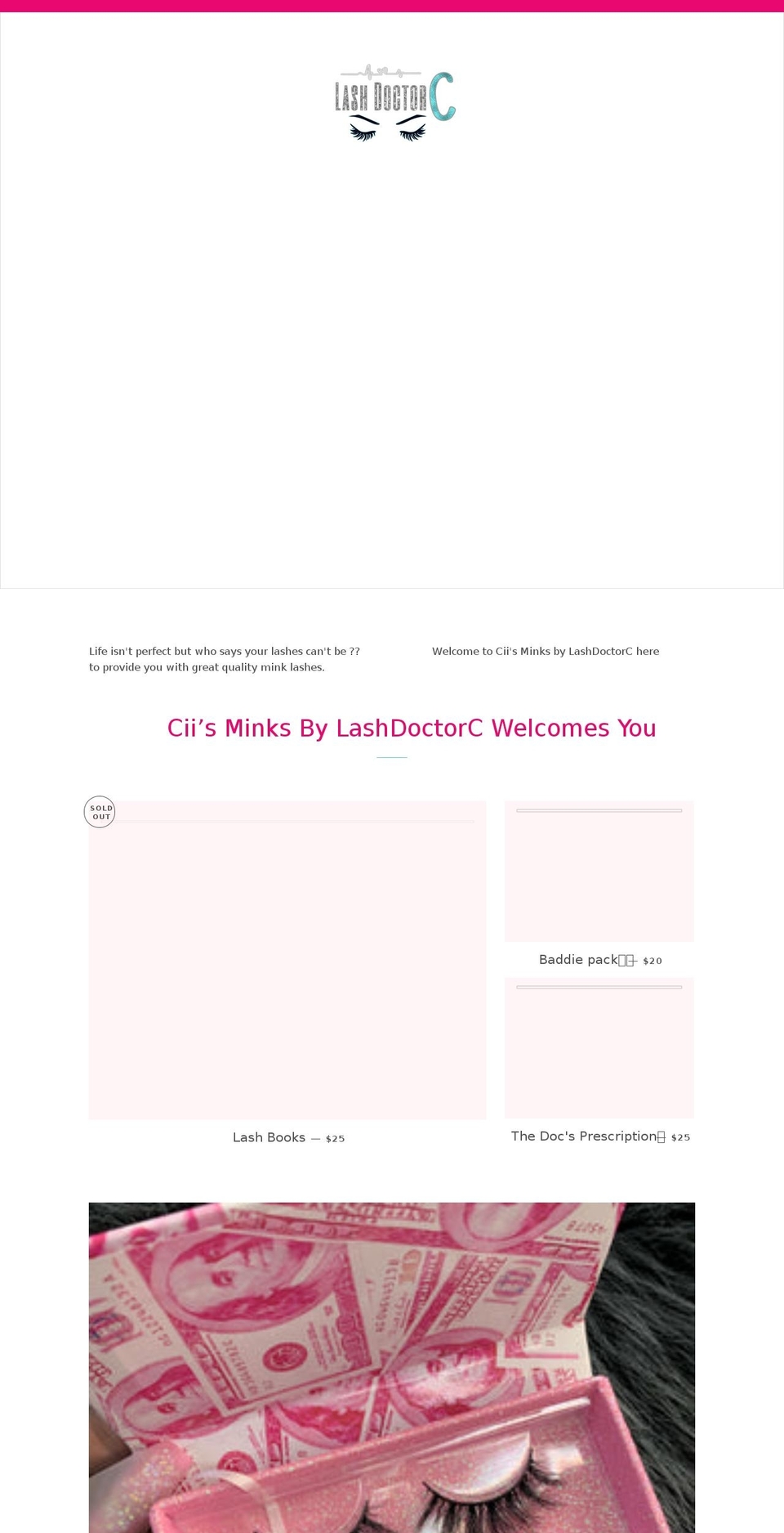 ciisminks.com shopify website screenshot