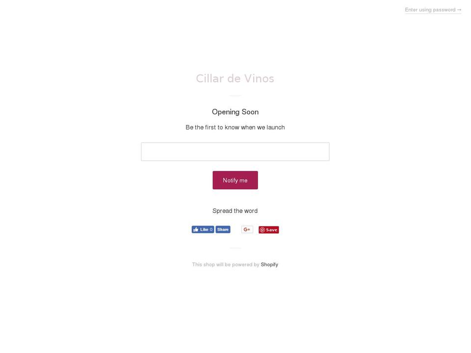cillardevinos.com — Shopify storefront screenshot