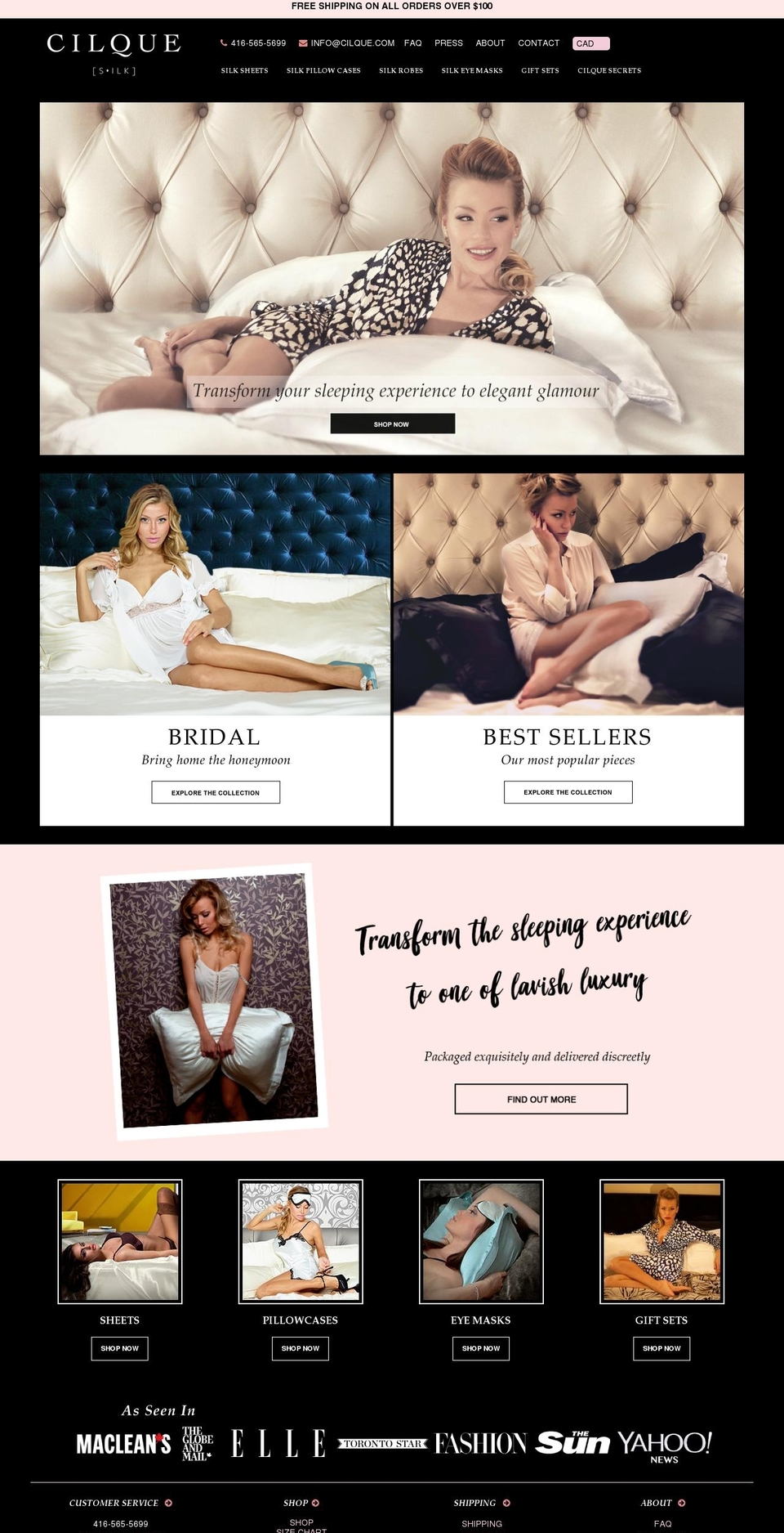 cilque.ca shopify website screenshot