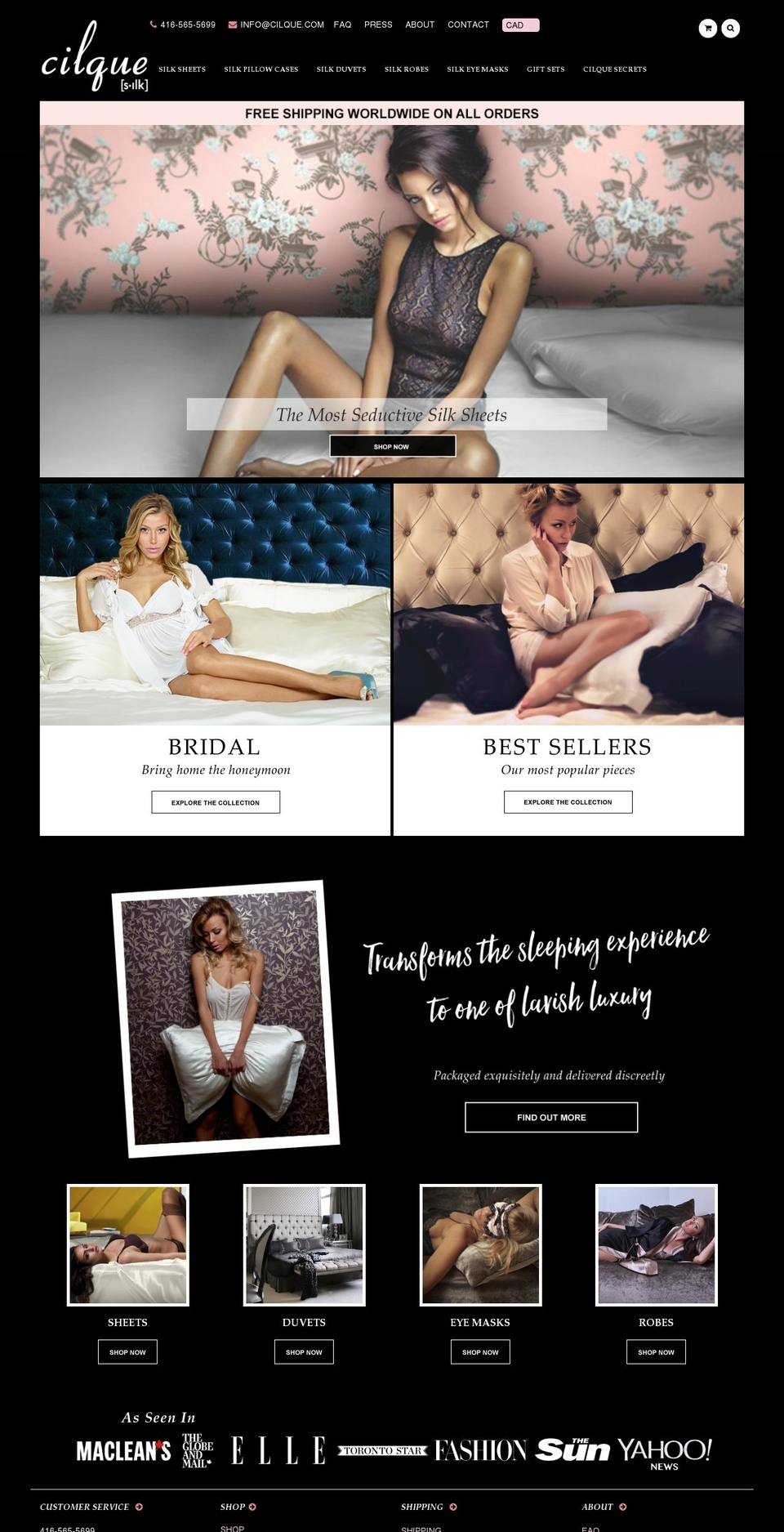 cilque.com shopify website screenshot