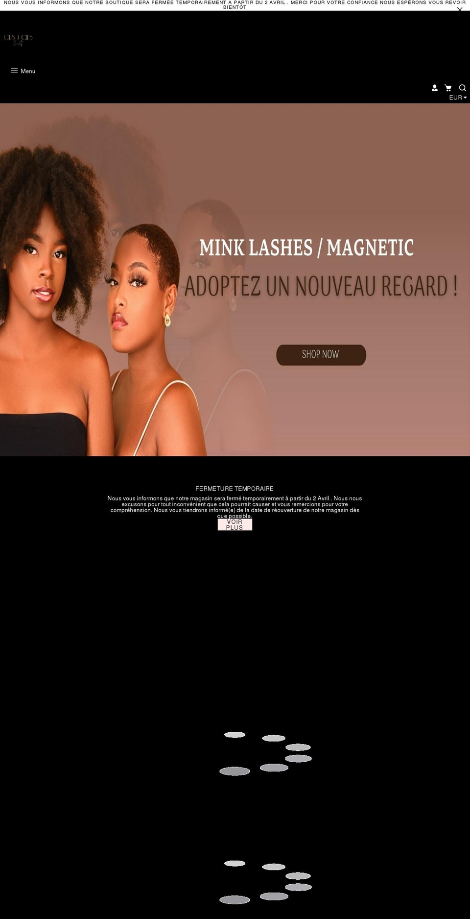 cilsacilsbeauty.com shopify website screenshot
