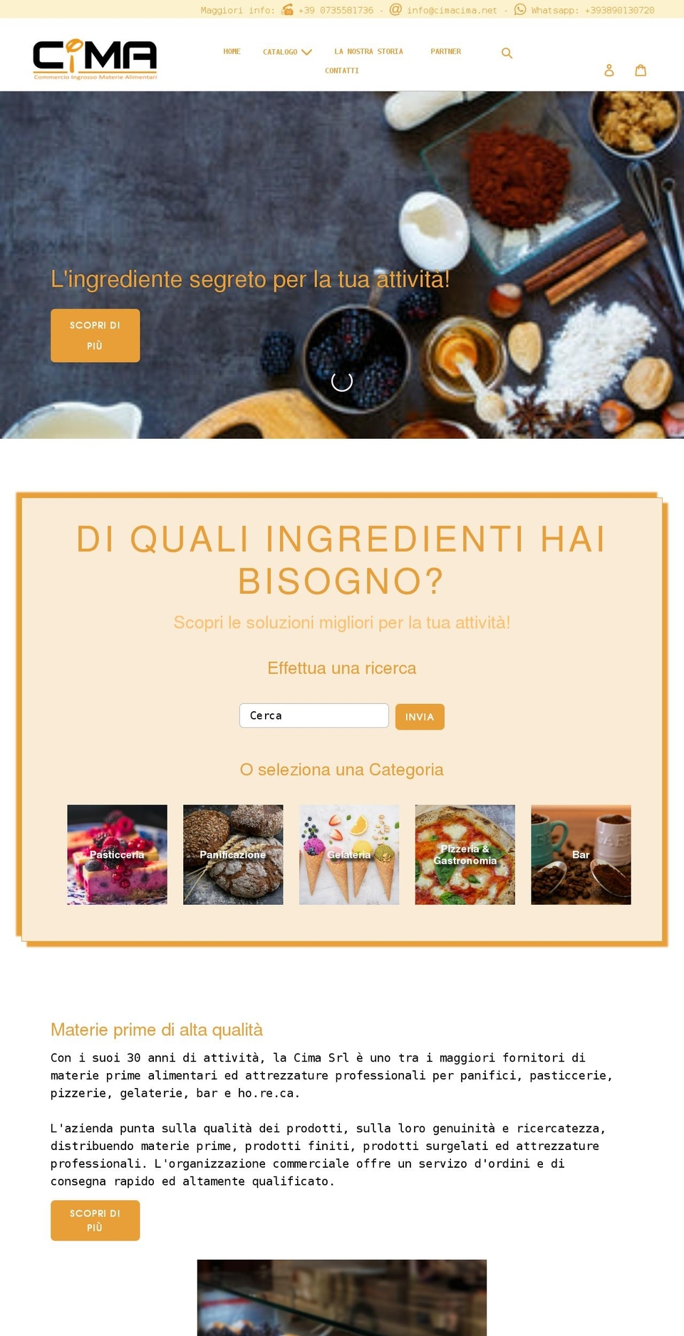 cimacima.net shopify website screenshot