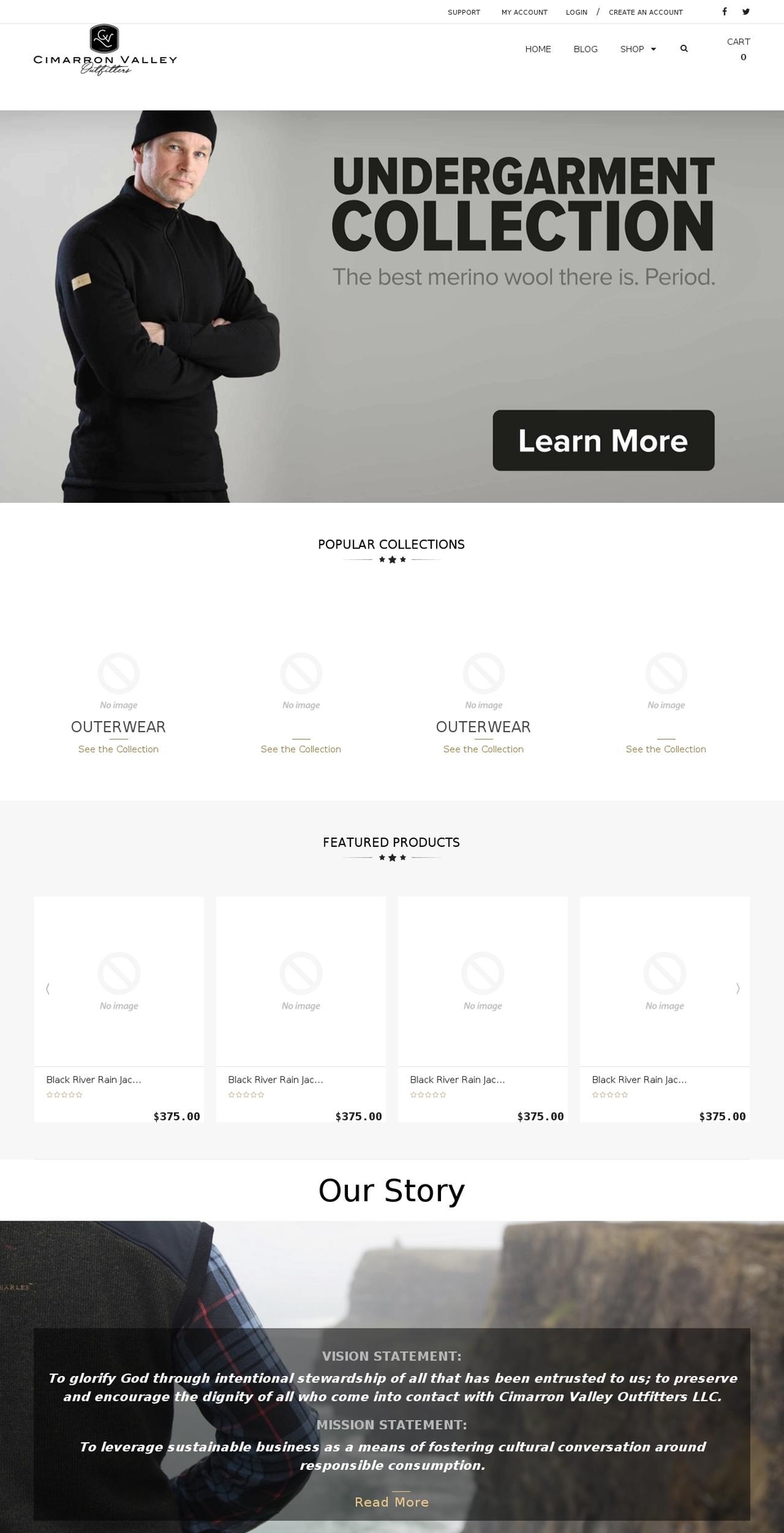 Production_Version_1.0 Shopify theme site example cimarronvalleyoutfitters.com