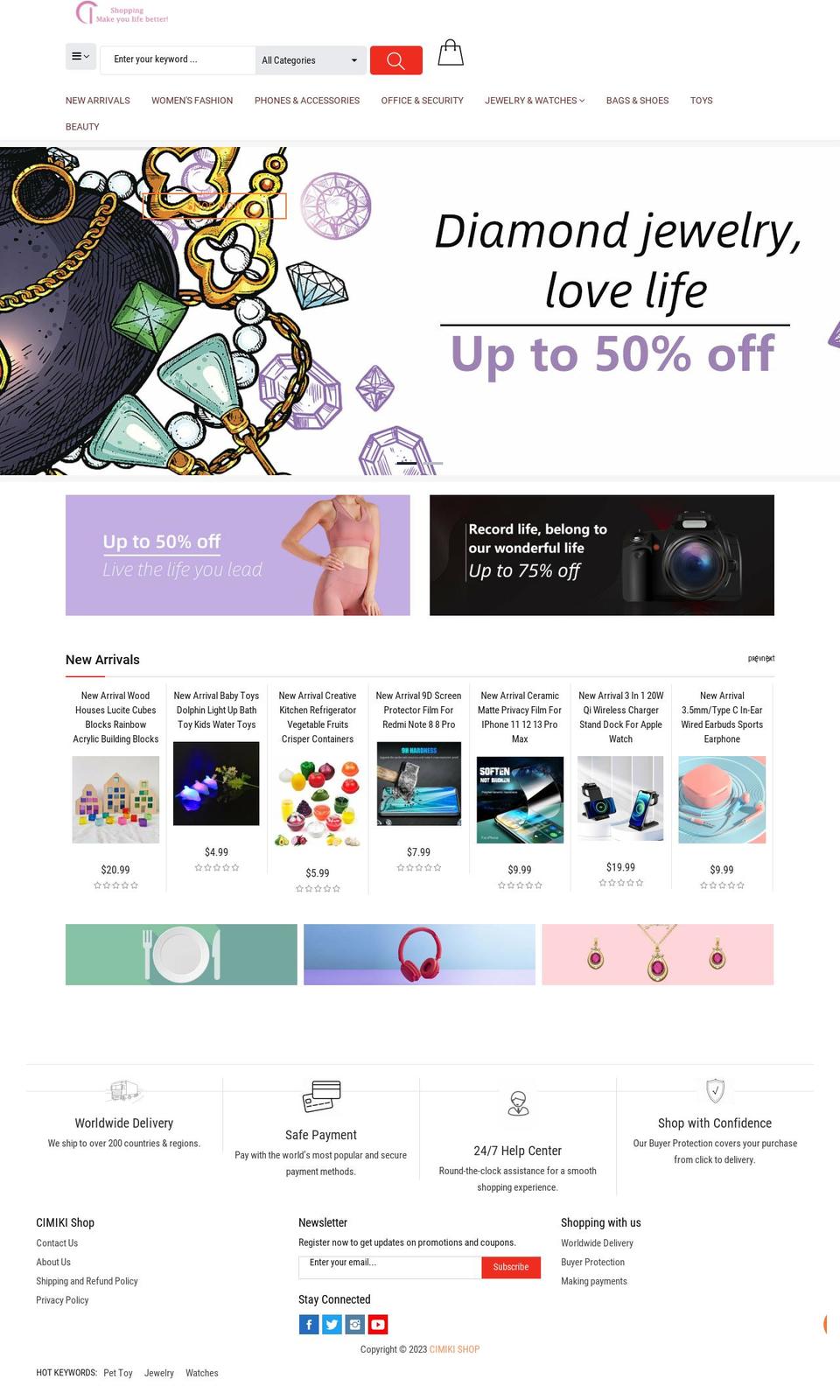 Maxmin Shopify theme site example cimiki.com