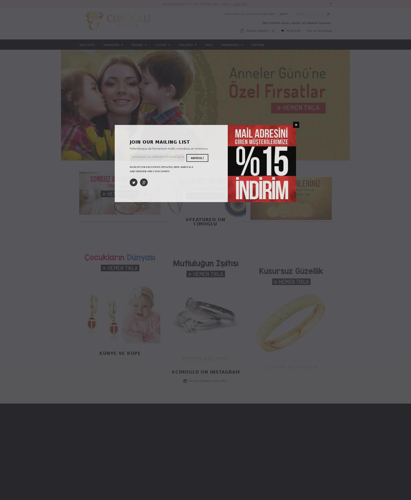 cimoglu.com — Shopify storefront screenshot