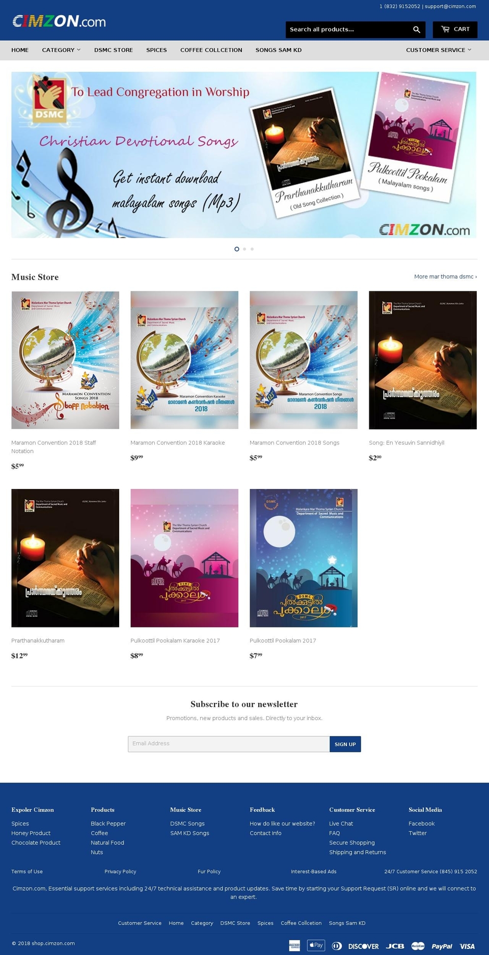 cimzon.com shopify website screenshot