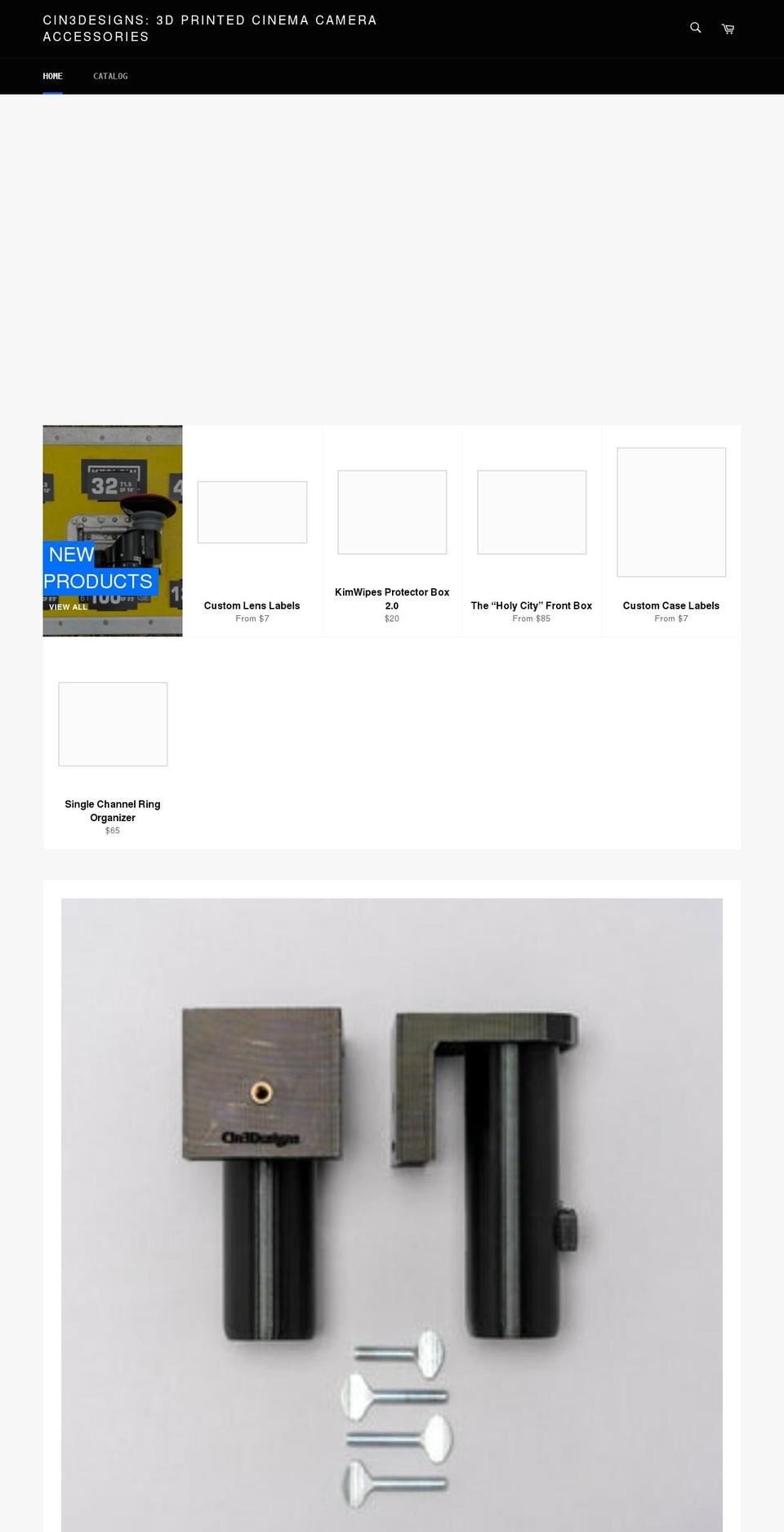 cin3designs.com shopify website screenshot