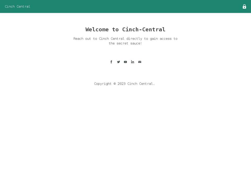 cinch-central.com shopify website screenshot