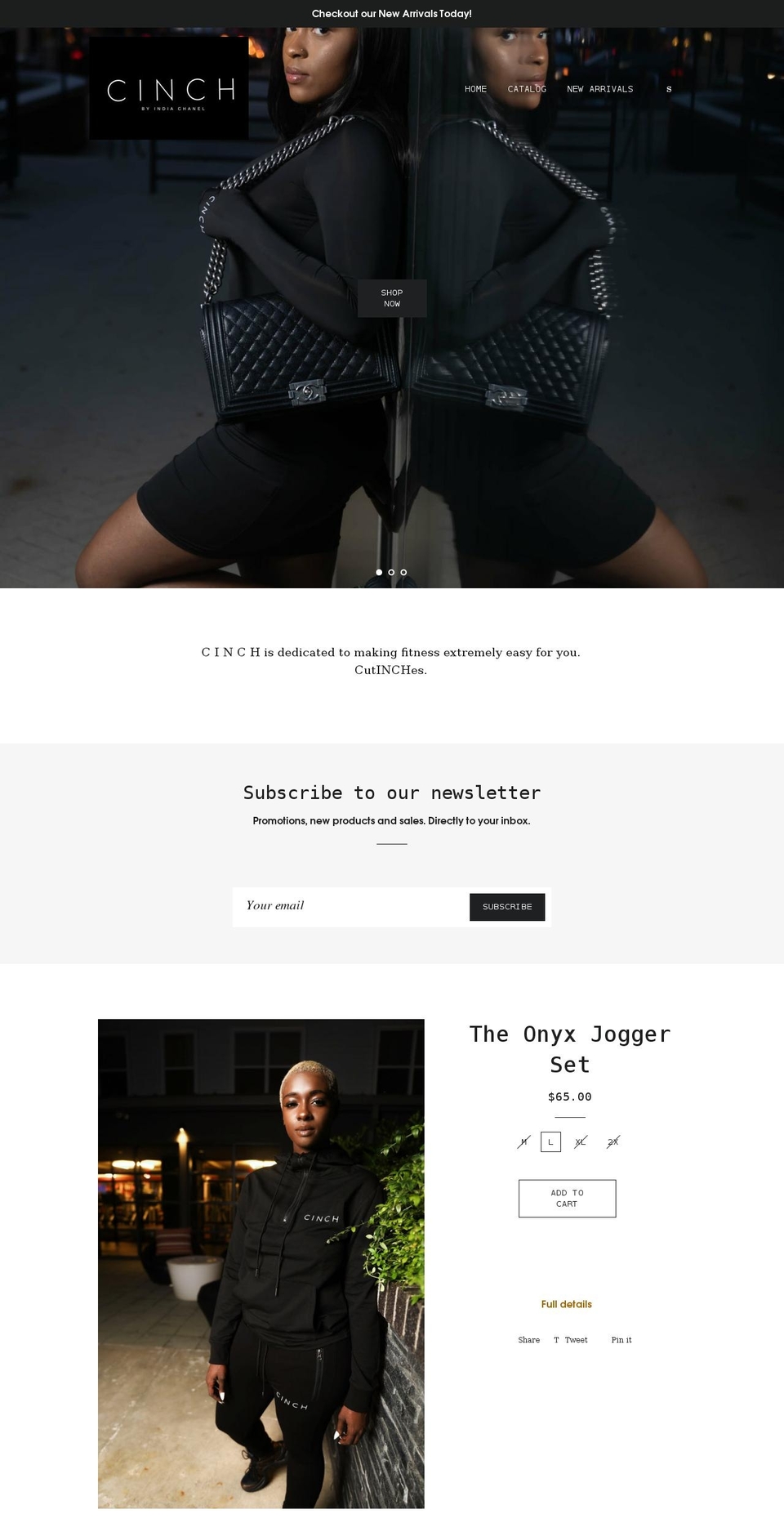 cinchofficial.com shopify website screenshot