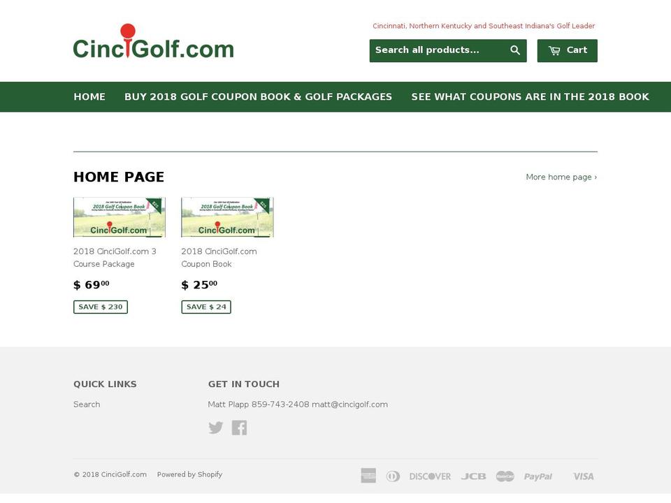cincigolf-com.myshopify.com shopify website screenshot