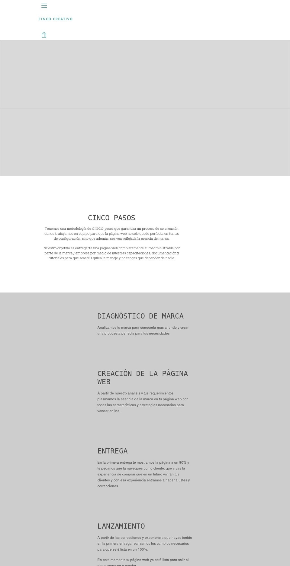 cinco-creativo.com shopify website screenshot