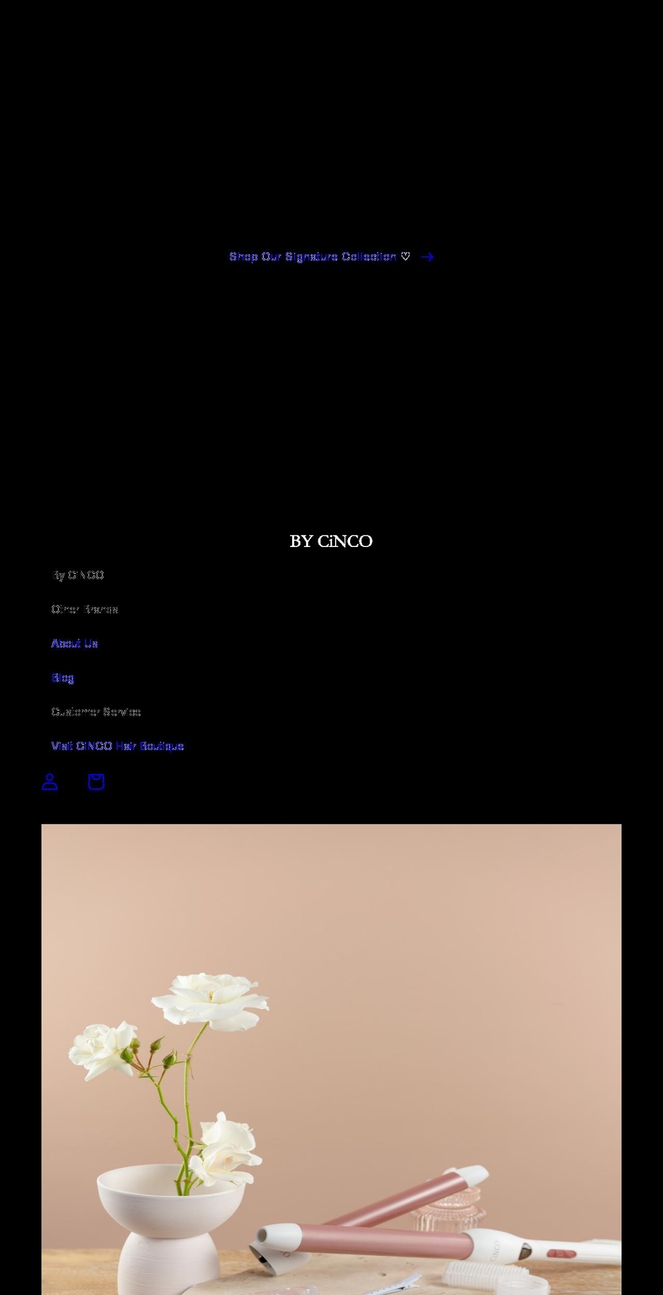 cinco-hair-boutique.myshopify.com shopify website screenshot