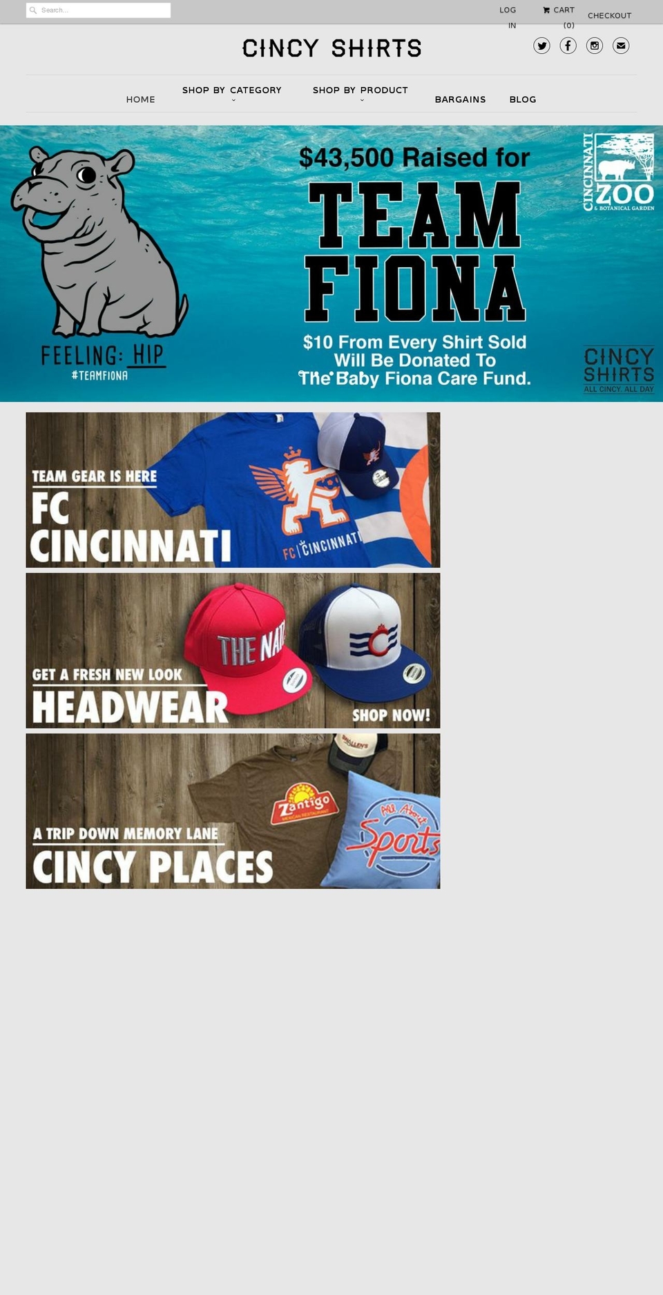 cincyshirts.com shopify website screenshot