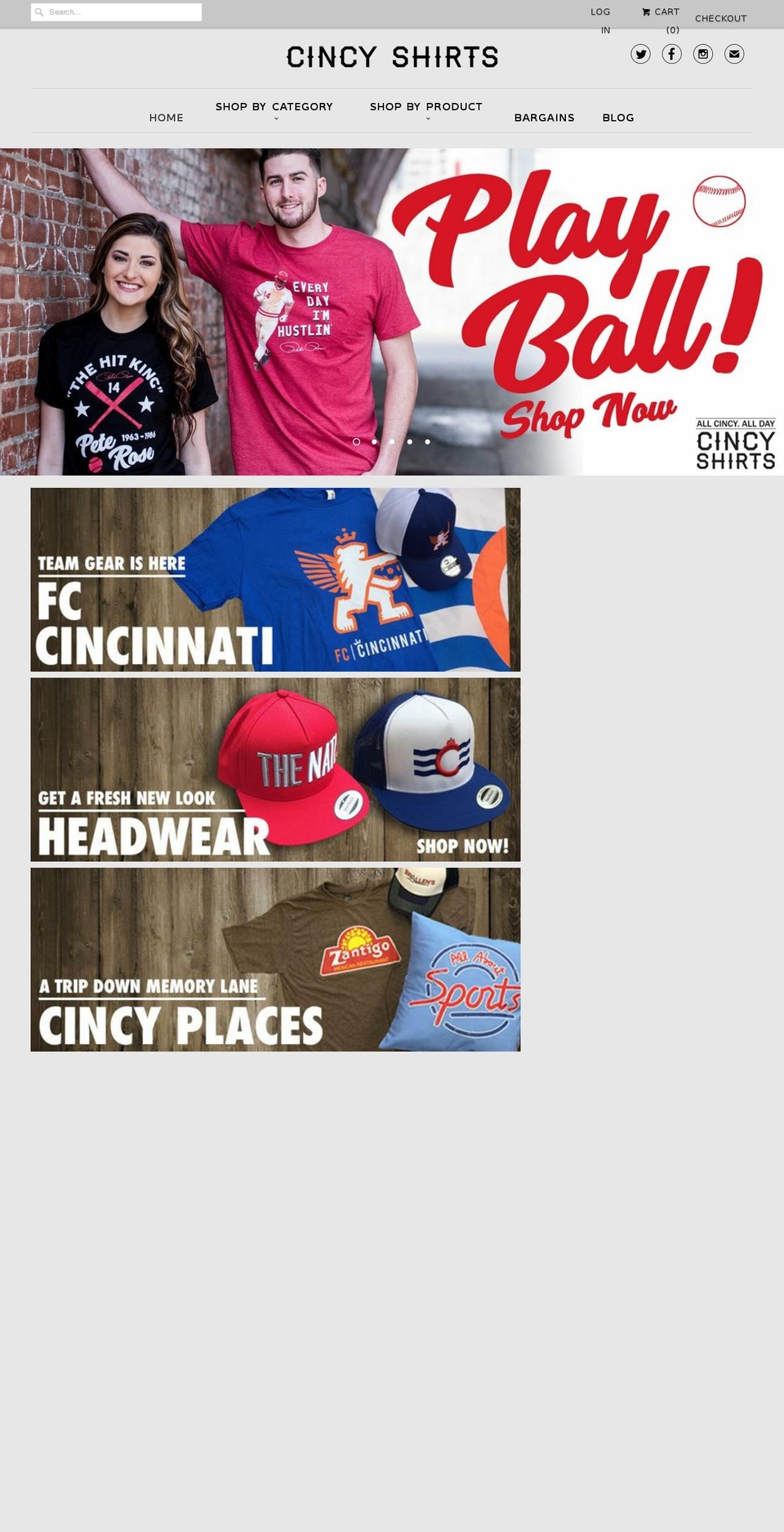 cincyshirts.net shopify website screenshot