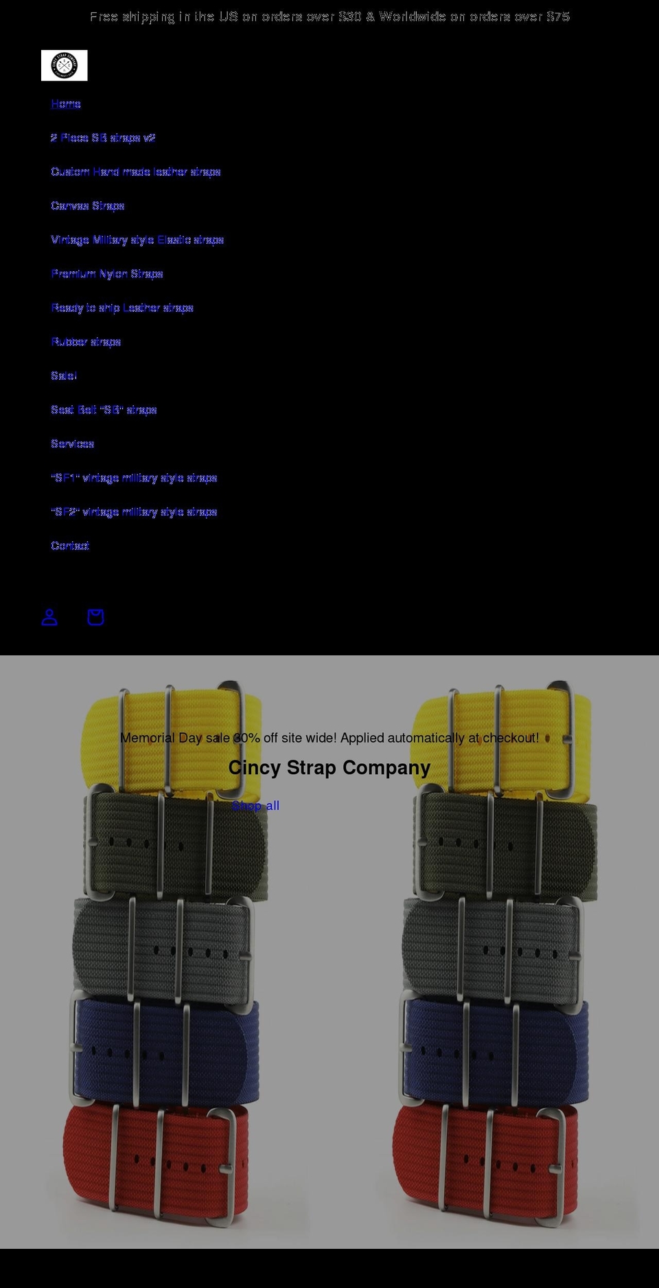 cincystraps.com — Shopify storefront screenshot