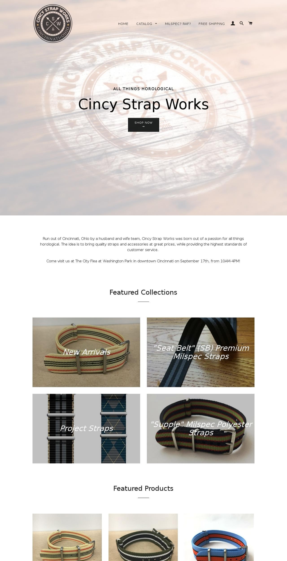 cincystrapworks.com shopify website screenshot