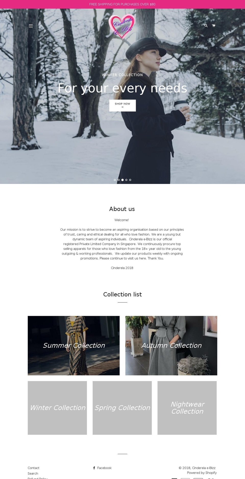 cinderela.net shopify website screenshot