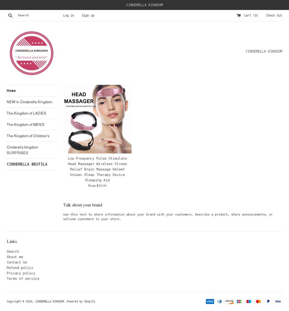 cinderellakd.com shopify website screenshot