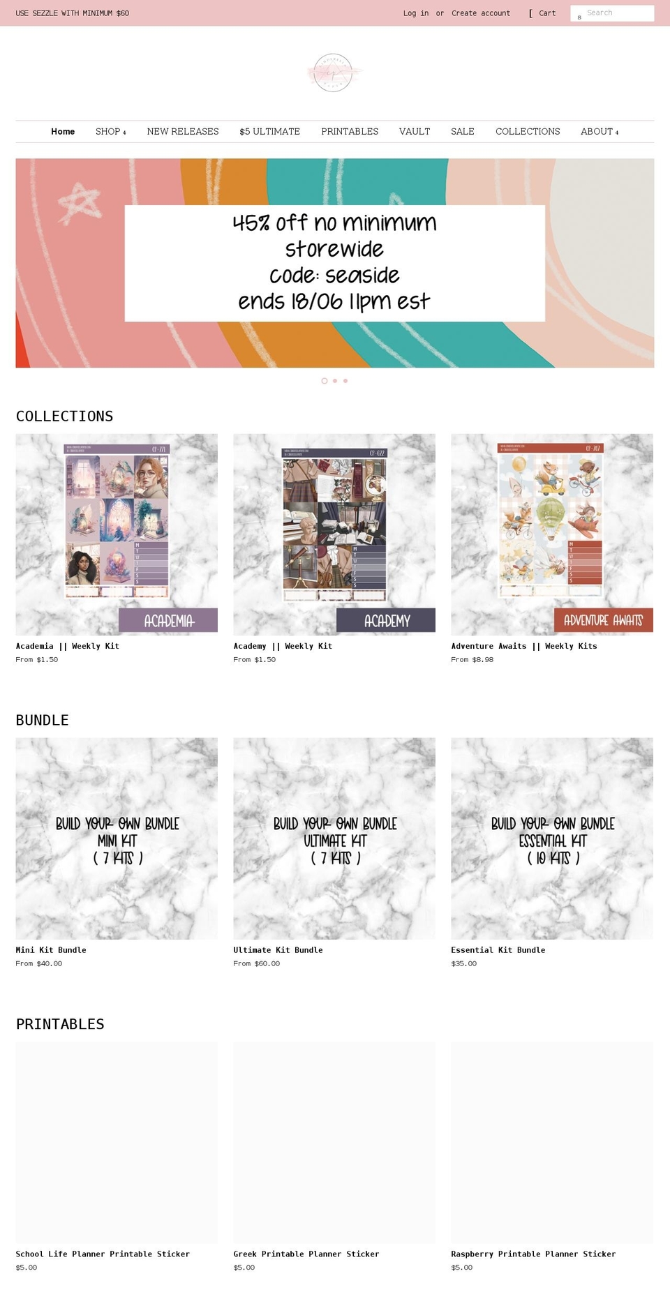 cinderellapaper.com shopify website screenshot