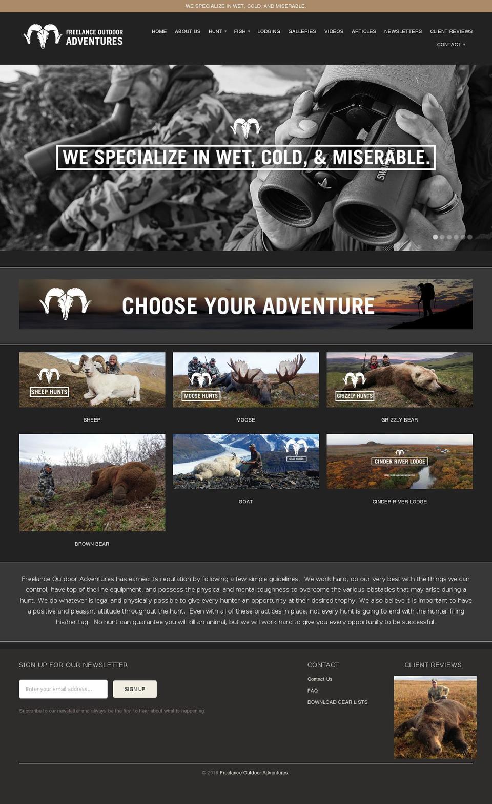 cinderriverlodge.com — Shopify storefront screenshot