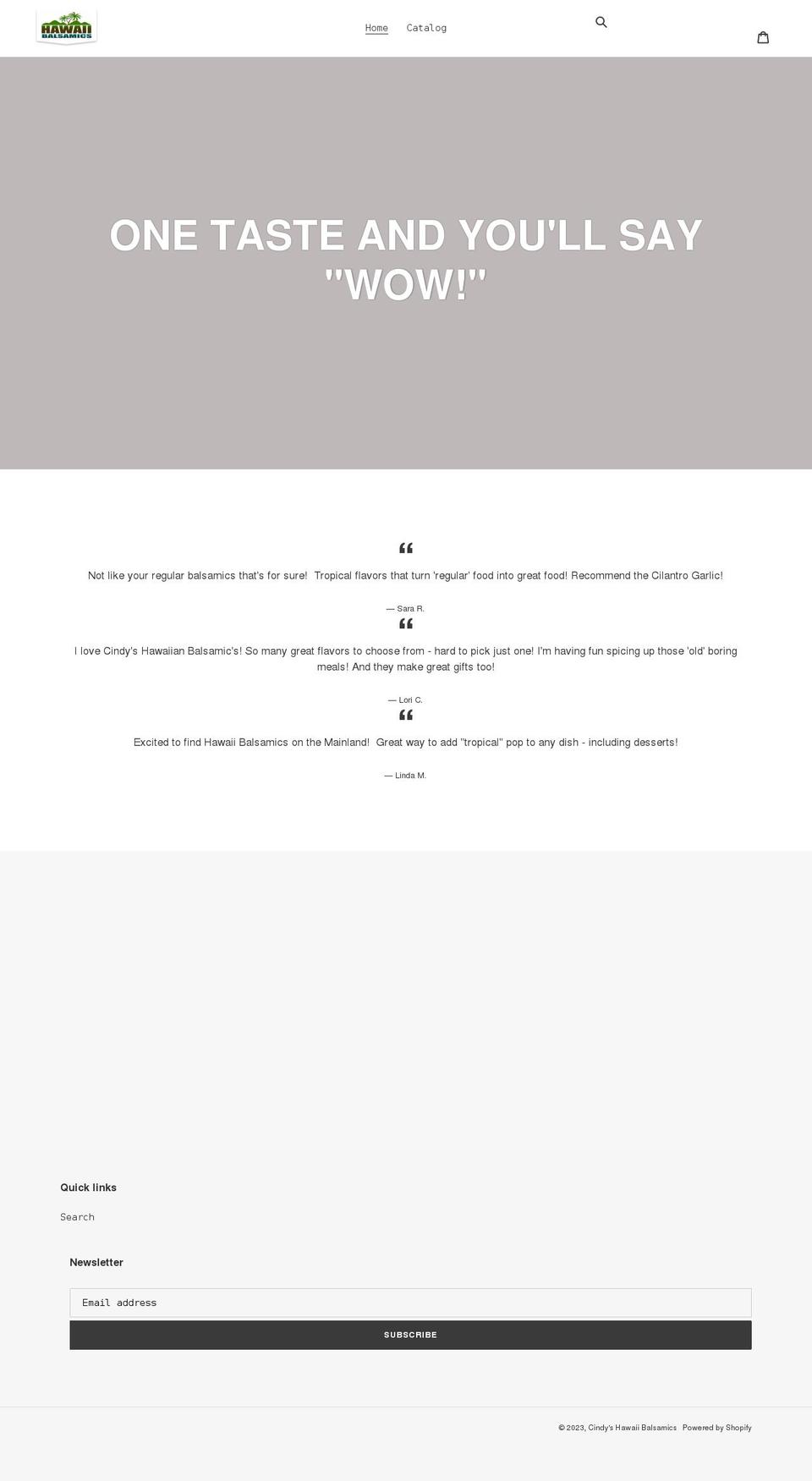 cindysbalsamics.com shopify website screenshot