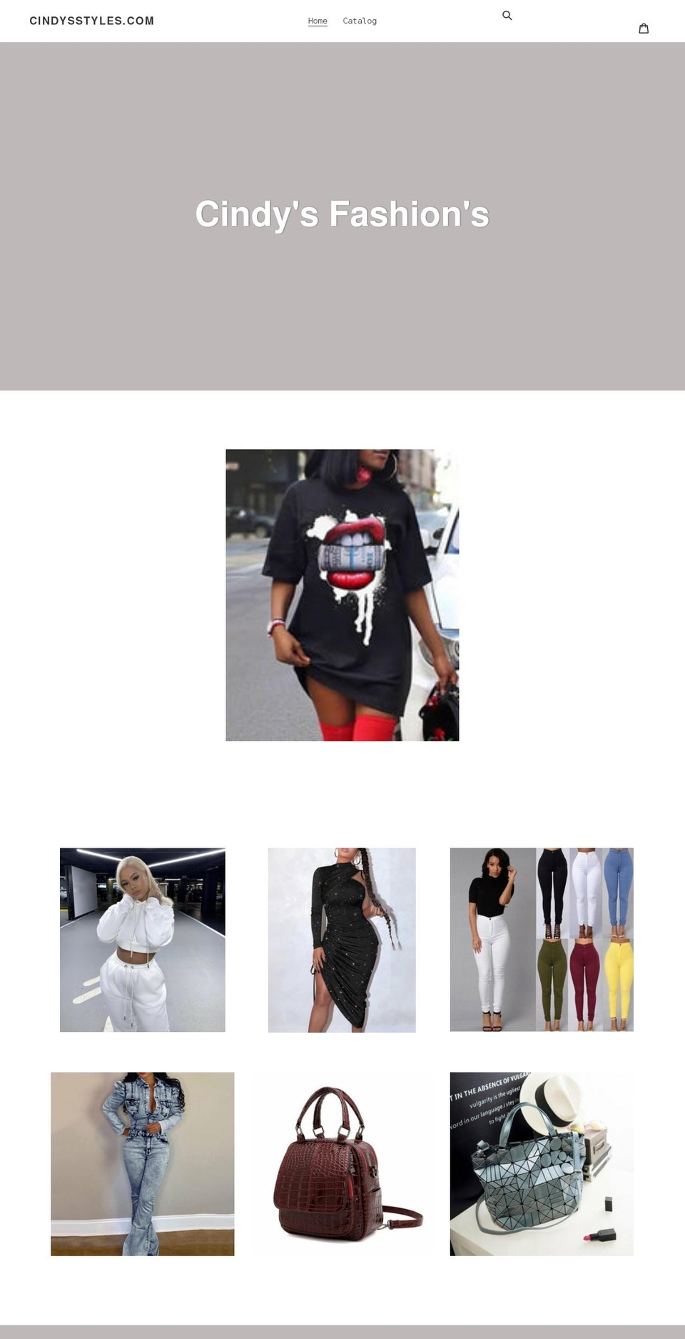 cindysfashions.com shopify website screenshot