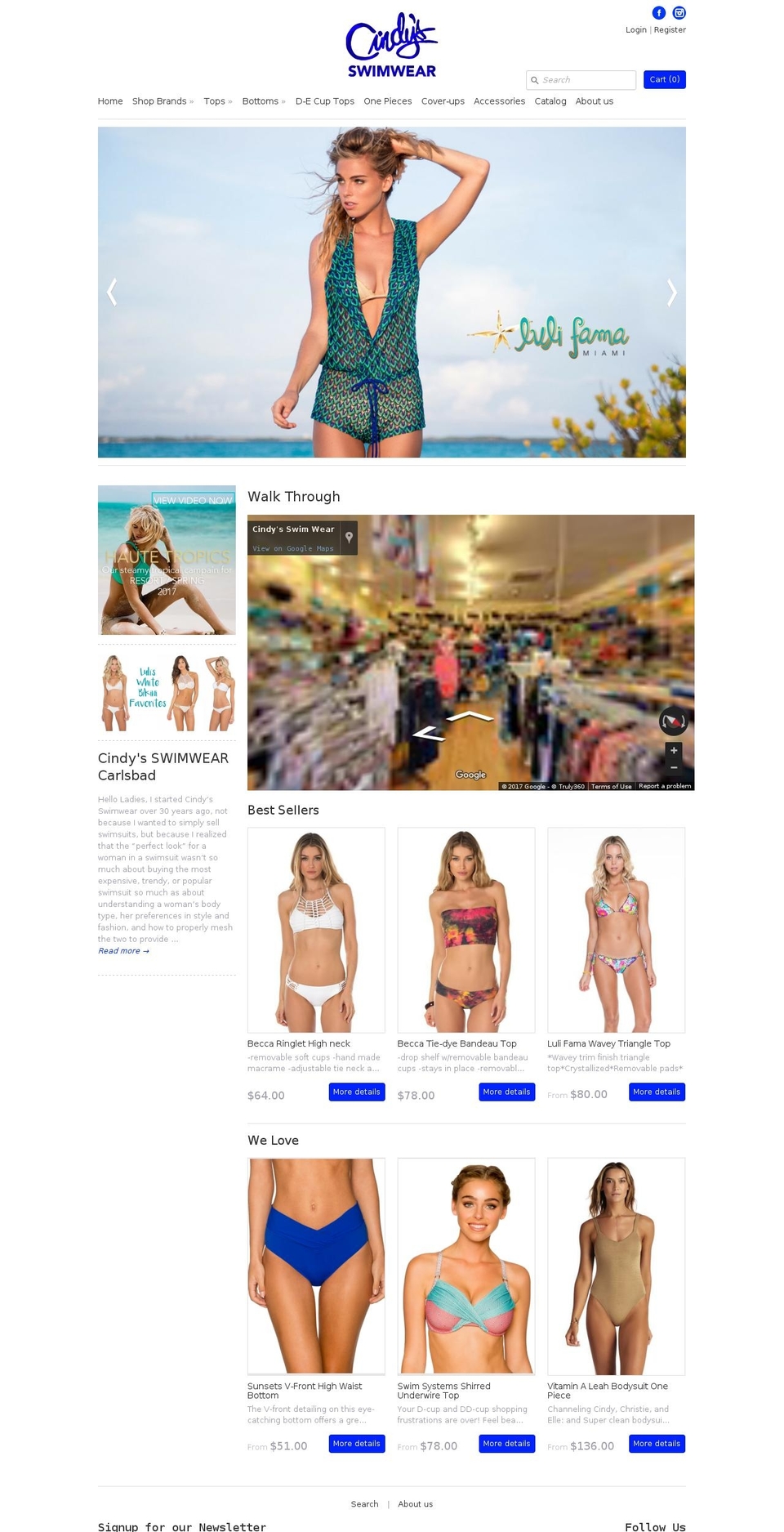 cindysswimwear.com shopify website screenshot