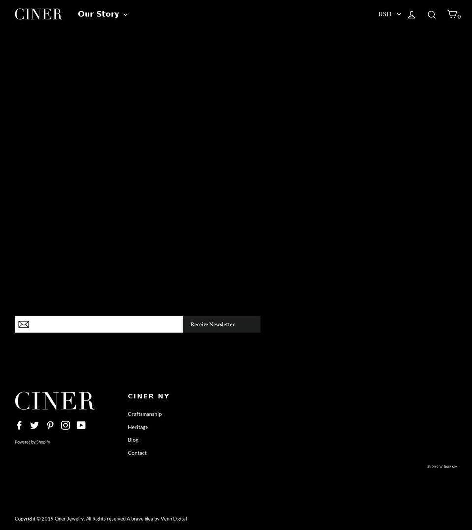 cinerny.com shopify website screenshot