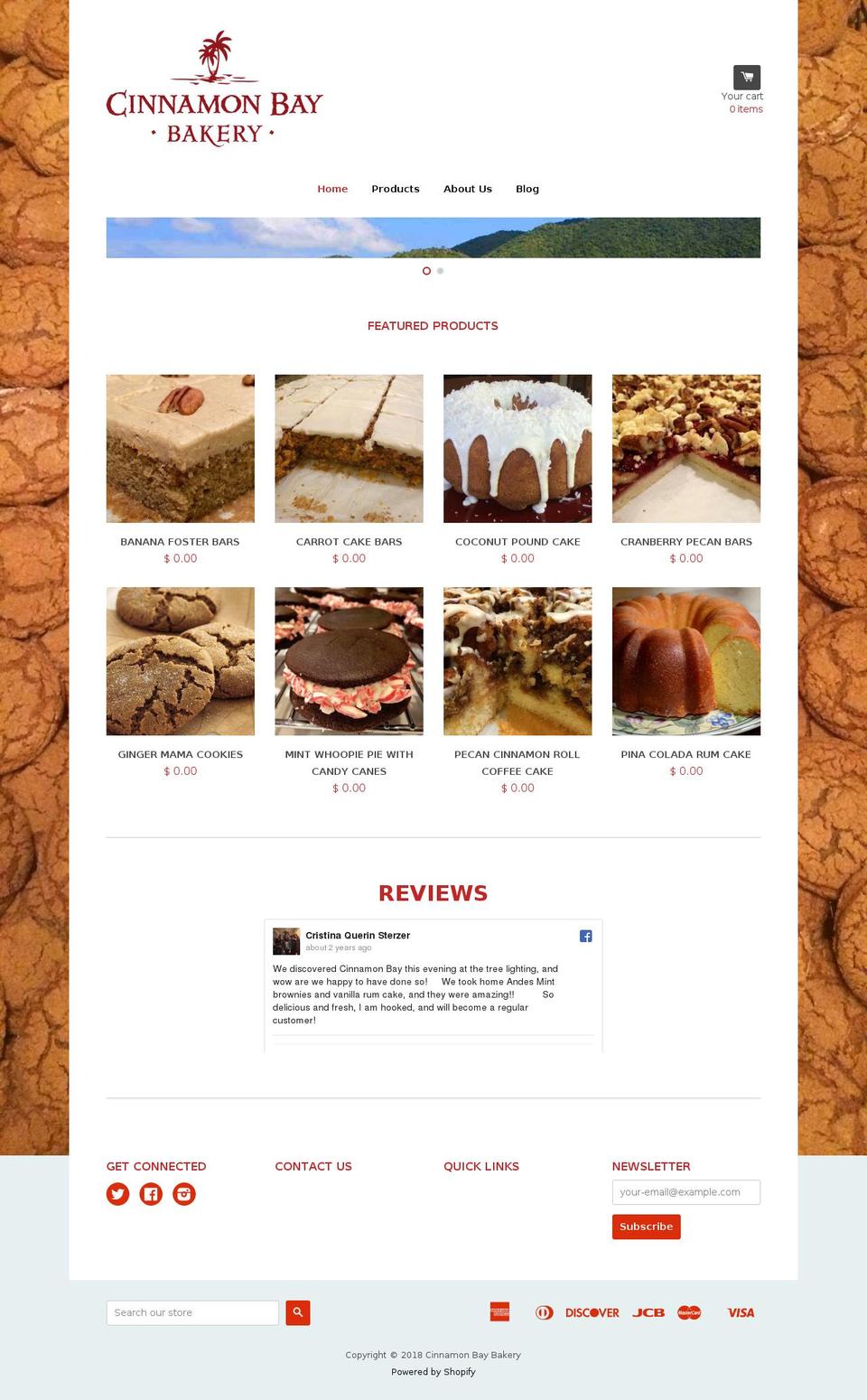 cinnamonbaybakery.com shopify website screenshot