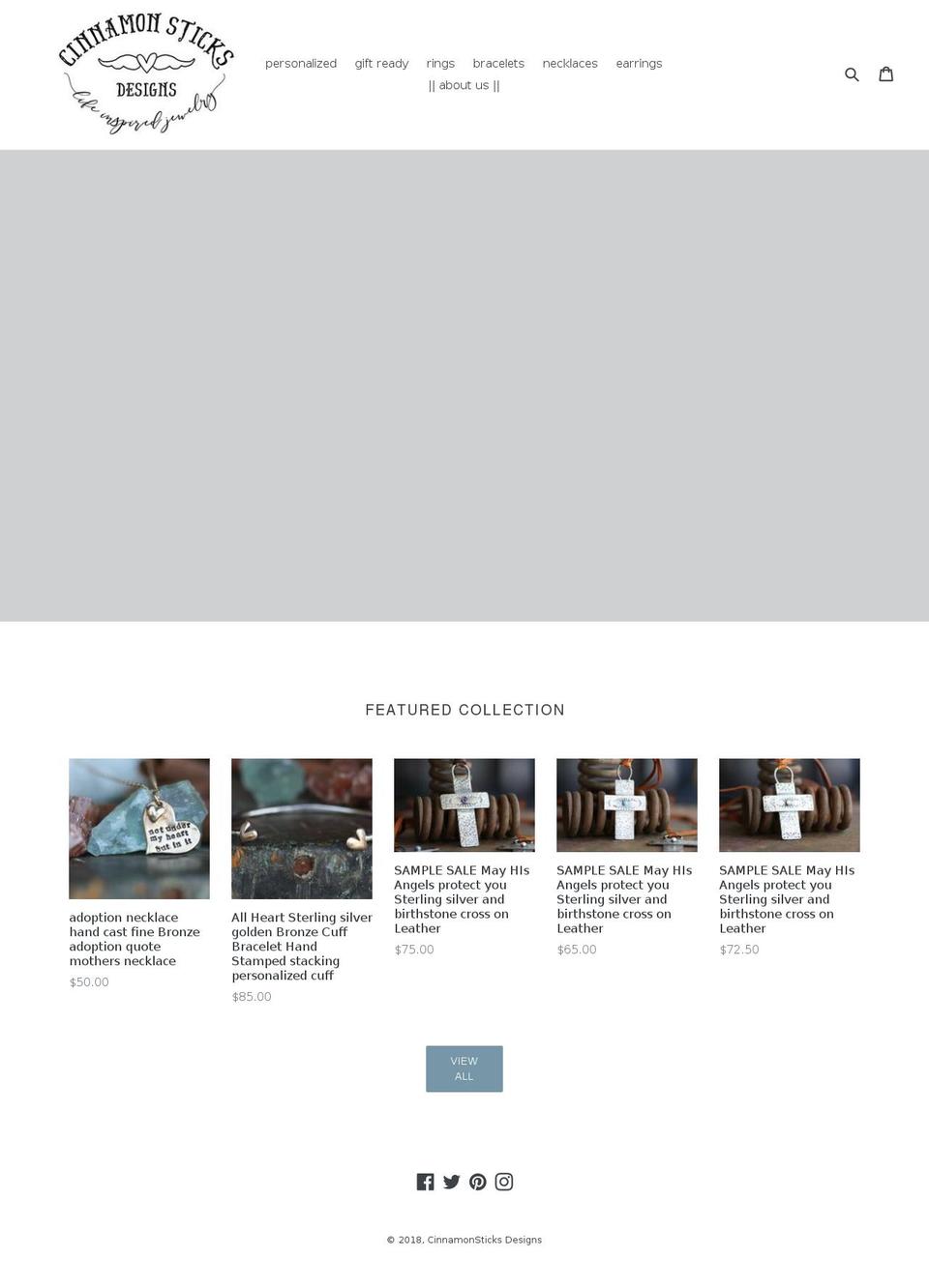 cinnamonsticksdesigns.com — Shopify storefront screenshot