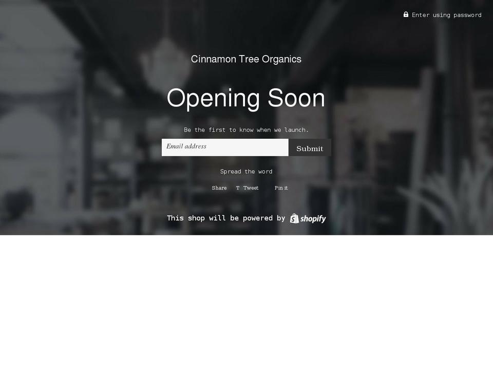 cinnamontreeorganics.com shopify website screenshot