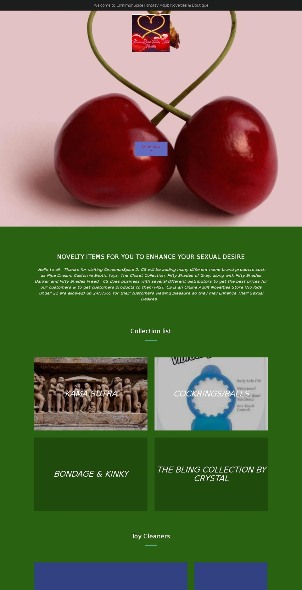 cinnimonspice2.com — Shopify storefront screenshot